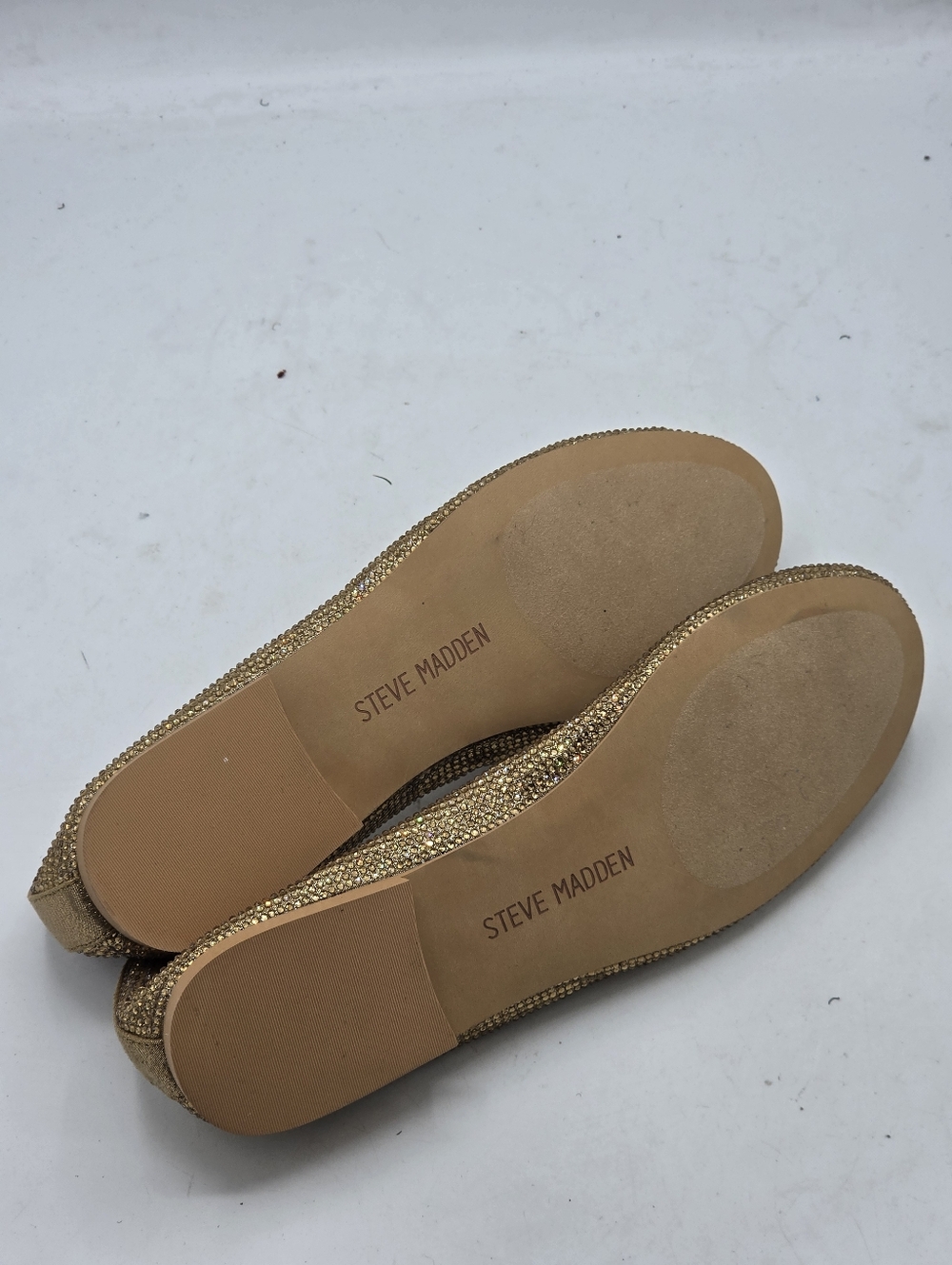 Steve Madden Blossoms-R Gold Rhinestone Ballet Flats Sz 7.5M - Picture 12 of 14